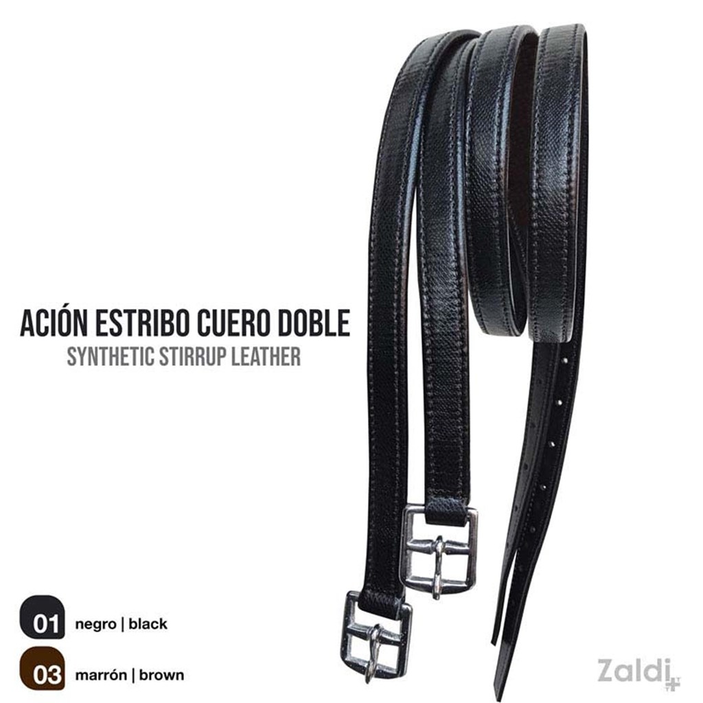 Foto 1 ACIÓN ESTRIBO CUERO DOBLE AZS-24