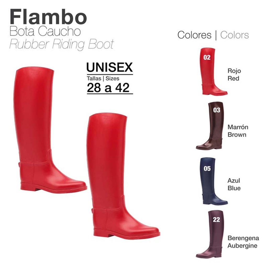 Foto 1 BOTA CAUCHO FLAMBO COLOR