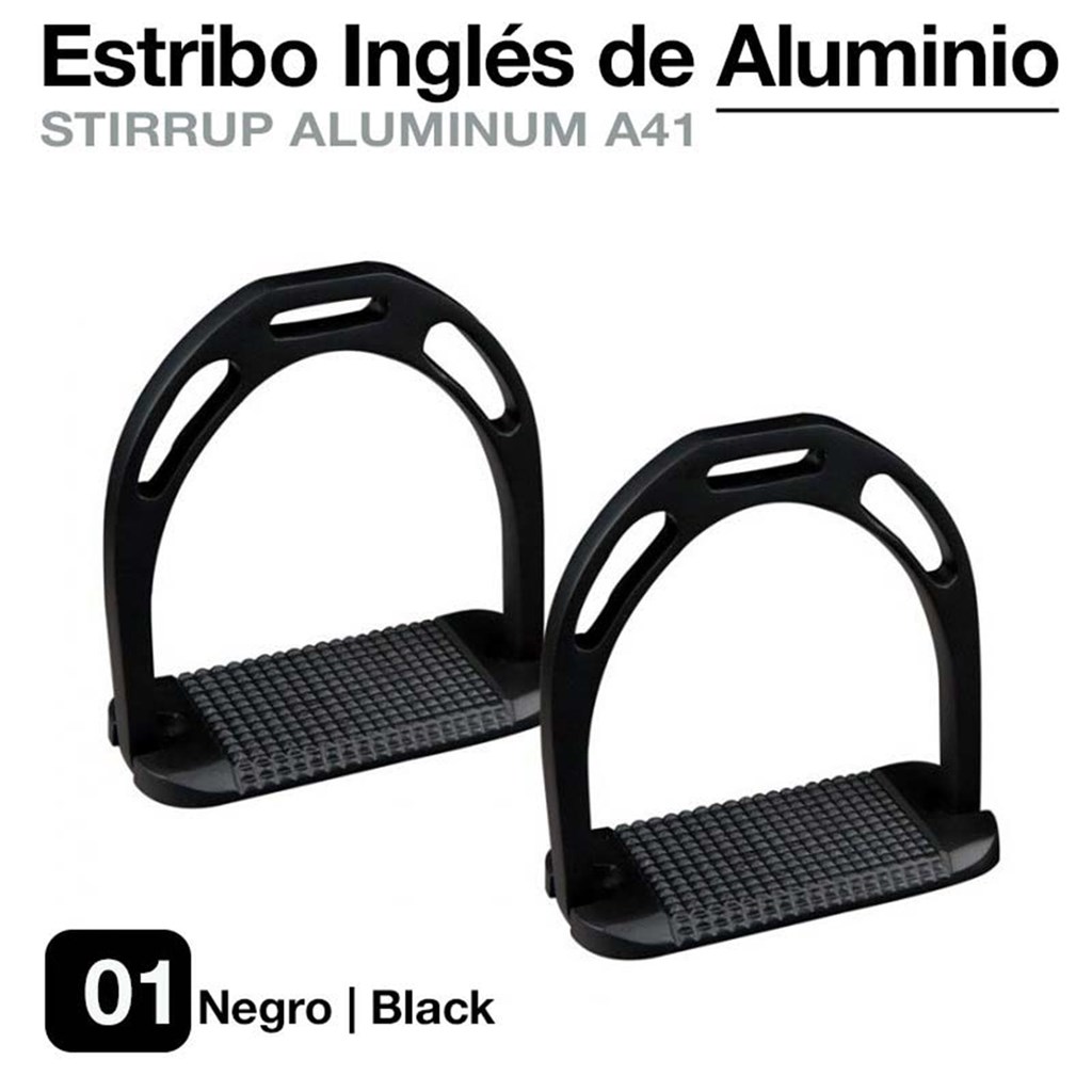 Foto 1 ESTRIBO INGLÉS ALUMINIO ZALDI NEGRO