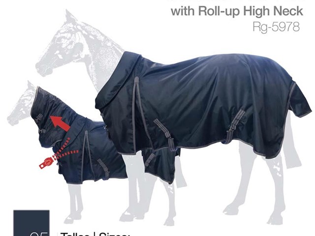 MANTA IMPERMEABLE CUBRECUELLO ENROLLABLE AZUL
