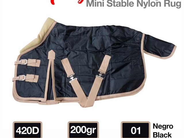 MANTA PONY ESTABLO NYLON 420D 200gr NEGRO