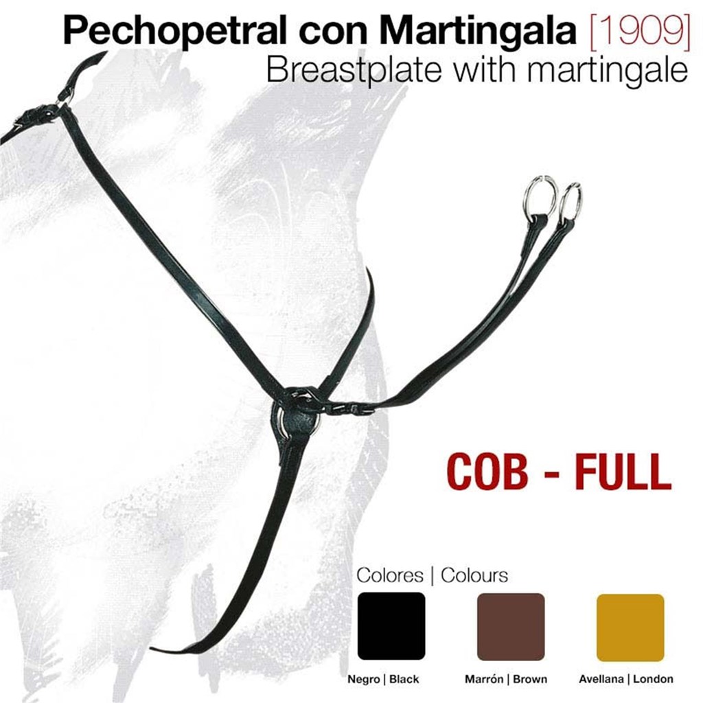 Foto 1 PECHOPETRAL CUERO CON MARTINGALA